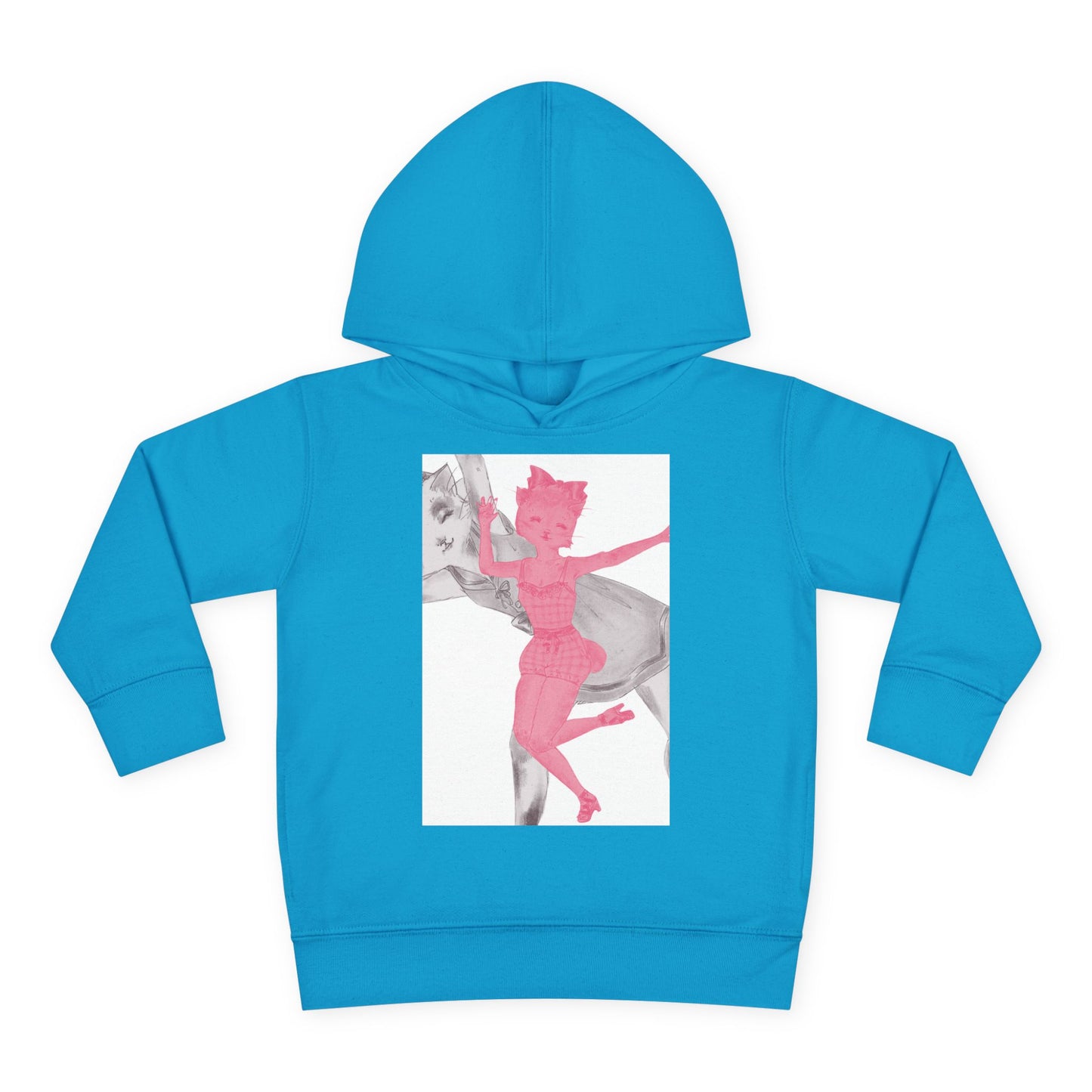 Heather & Ginger - Dancing Kitties -Cozy Pullover Fleece Hoodie for Curious Kids