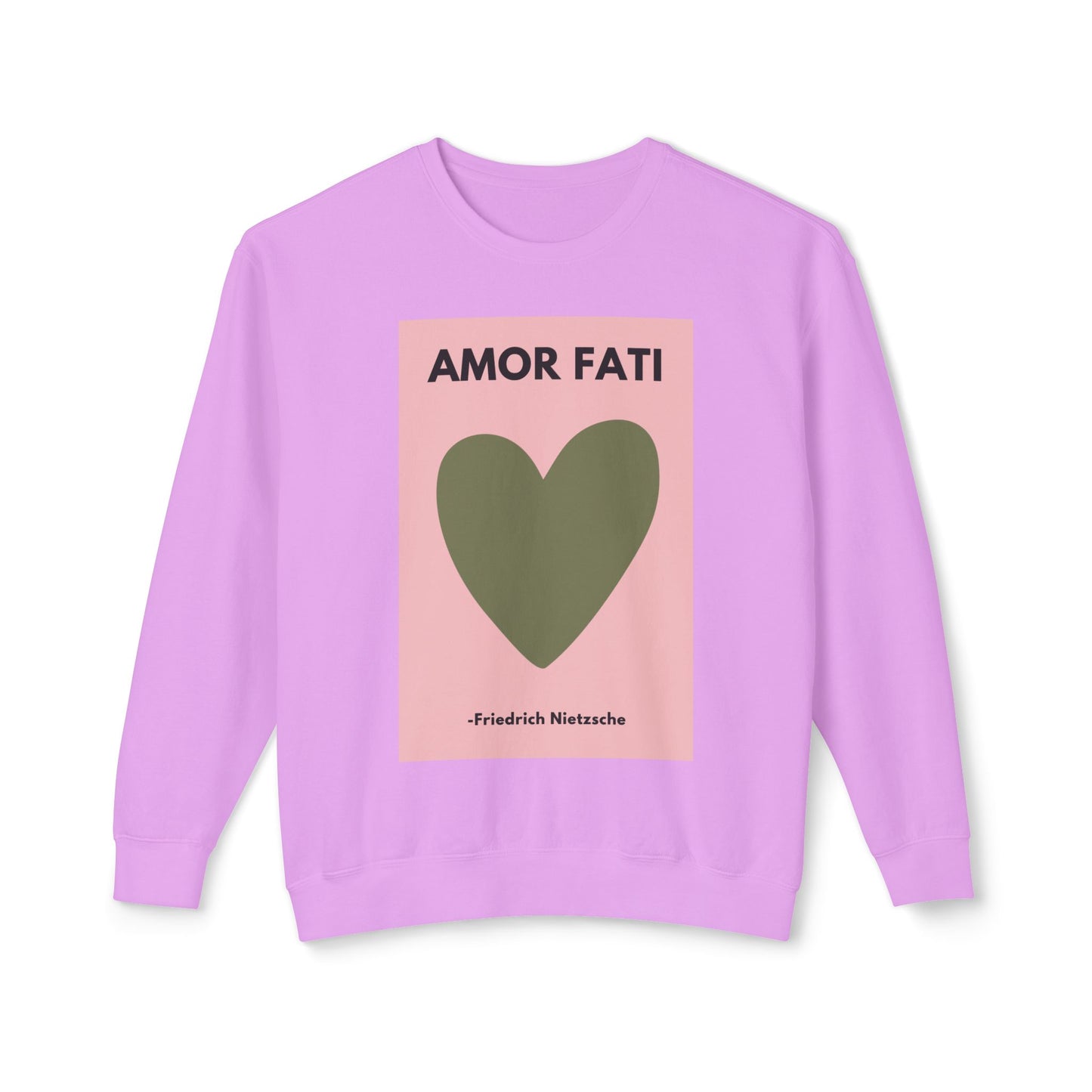 Amor Fati - Amor Fati - Love of Fate -  Cozy Ring-Spun Sweatshirt For Brooding Existentialists