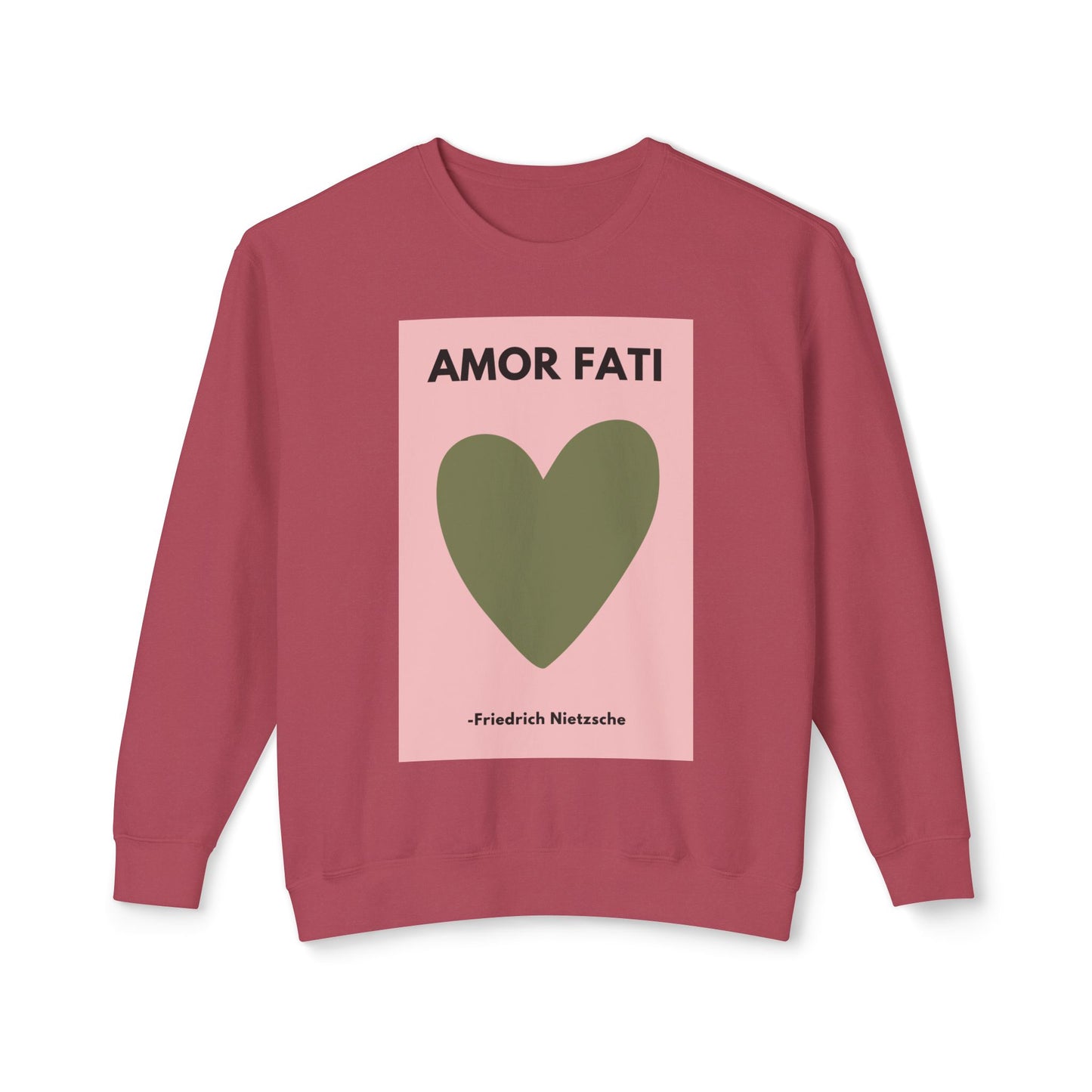 Amor Fati - Amor Fati - Love of Fate -  Cozy Ring-Spun Sweatshirt For Brooding Existentialists