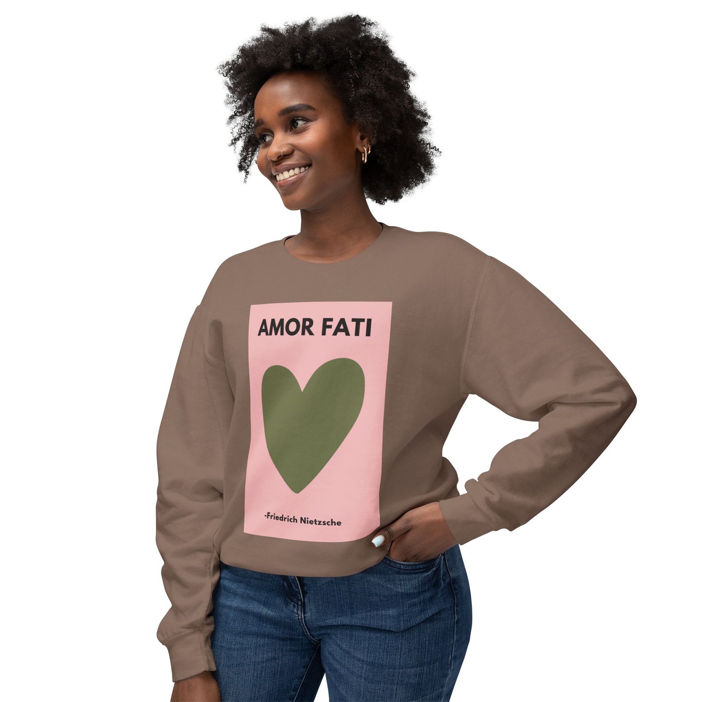 Amor Fati - Amor Fati - Love of Fate -  Cozy Ring-Spun Sweatshirt For Brooding Existentialists