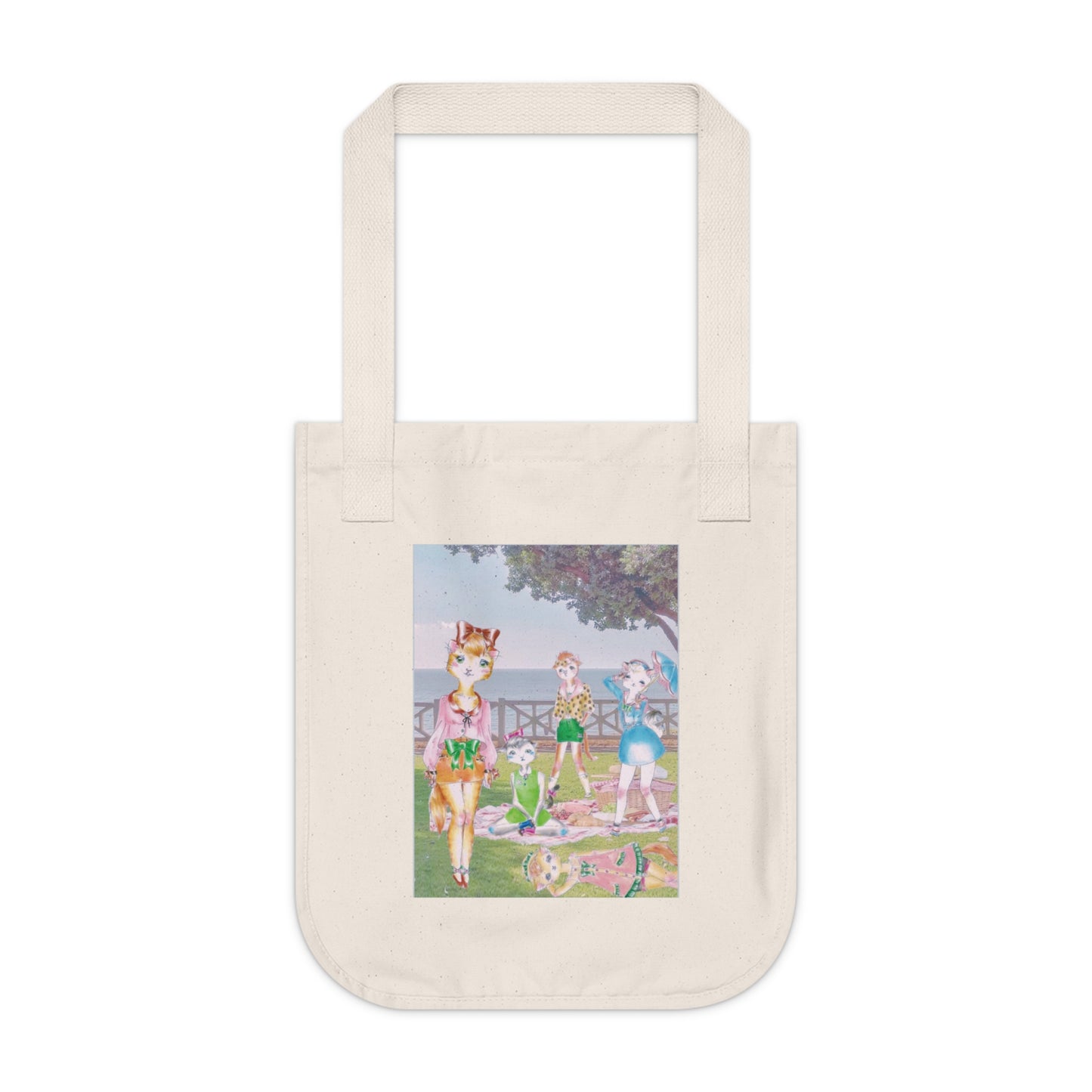 Sunday In The Park With The Anarkitties - Organic Canvas Tote Bag for the Revolution