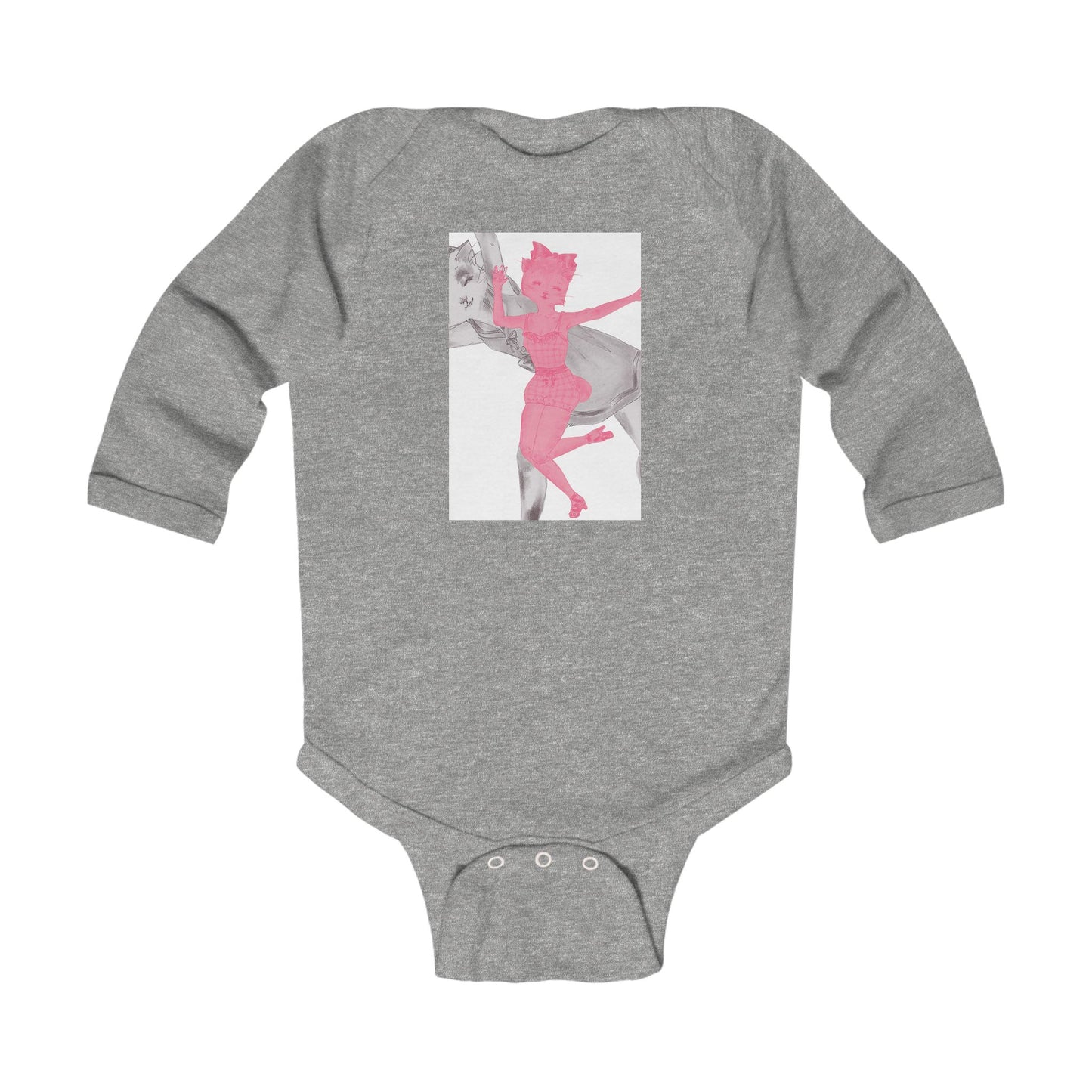 Heather & Ginger - Dancing Kitties - Softest Cotton Bodysuit for Dancing Babies