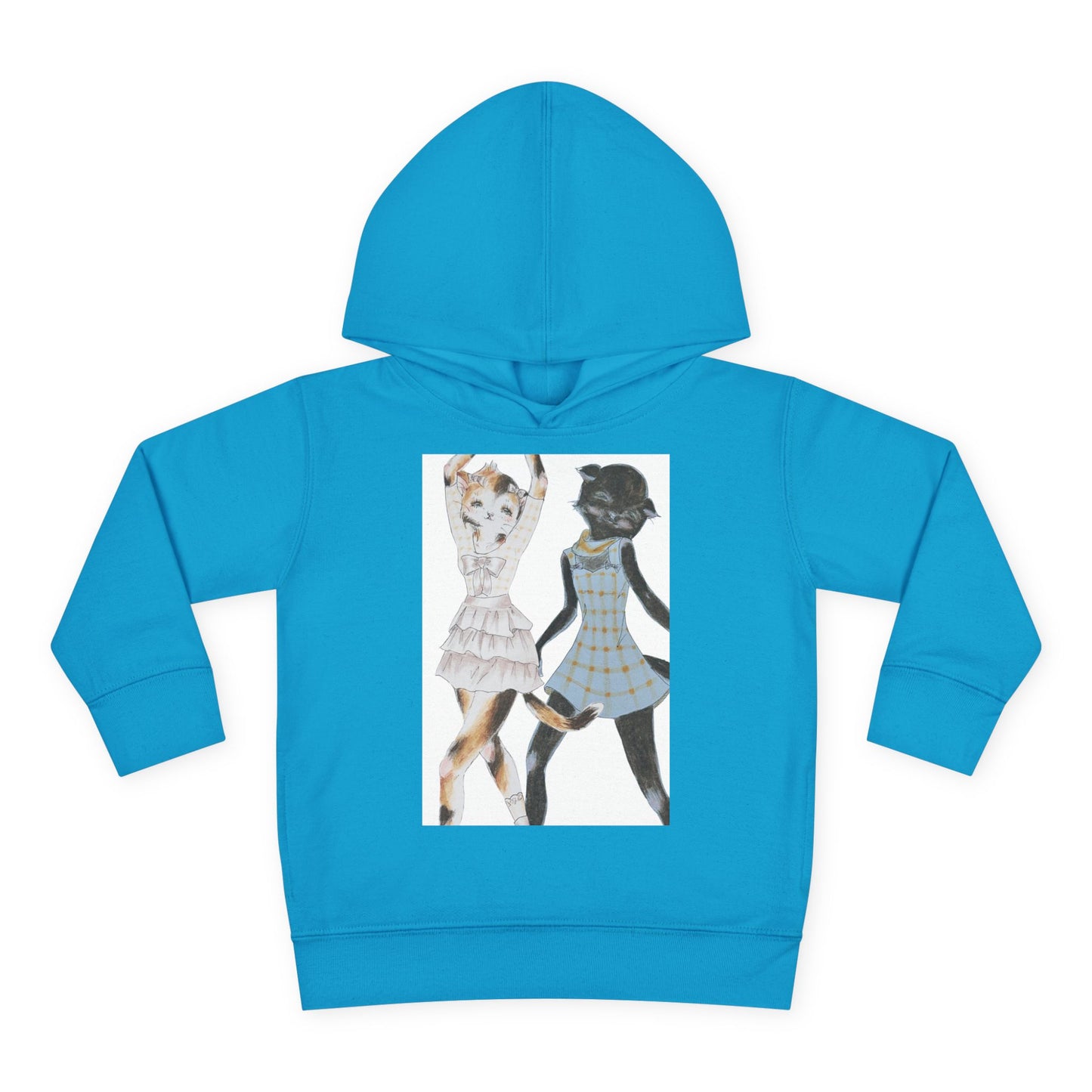 LouLou & Cyd - Dancing Kitties -Cozy Pullover Fleece Hoodie for Curious Kids