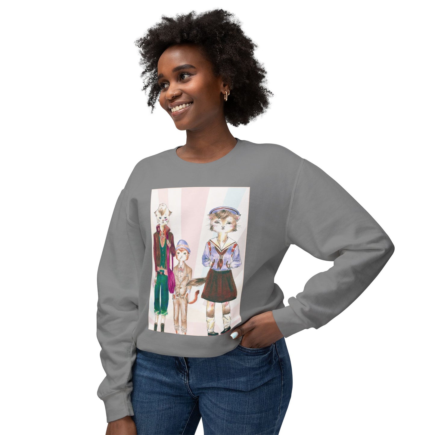 Les Halles Kitties - Cozy Ring-Spun Sweatshirt For Suffragettes