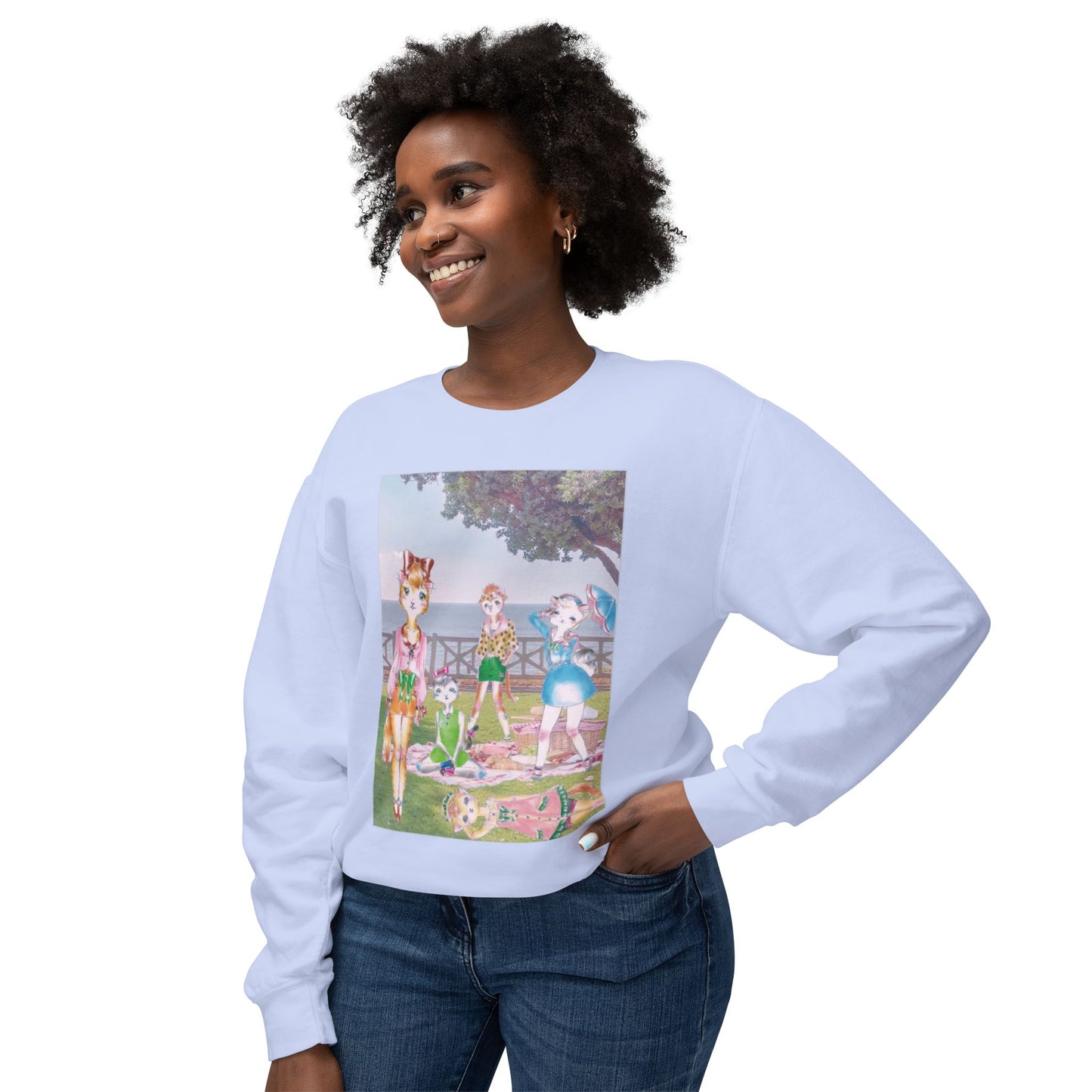 Sunday In The Park With The Anarkitties - Cozy Ring-Spun Sweatshirt For Suffragettes