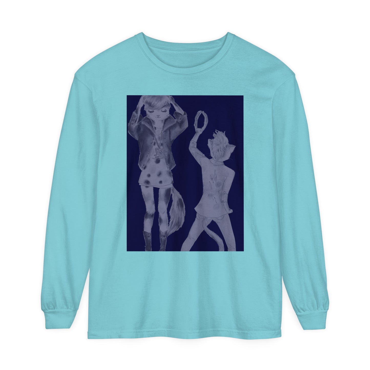 Rock On, Goth Girl Kitties - Winter is Upon Us - Cozy Ring-Spun Cotton Jersey Long Sleeve Tee