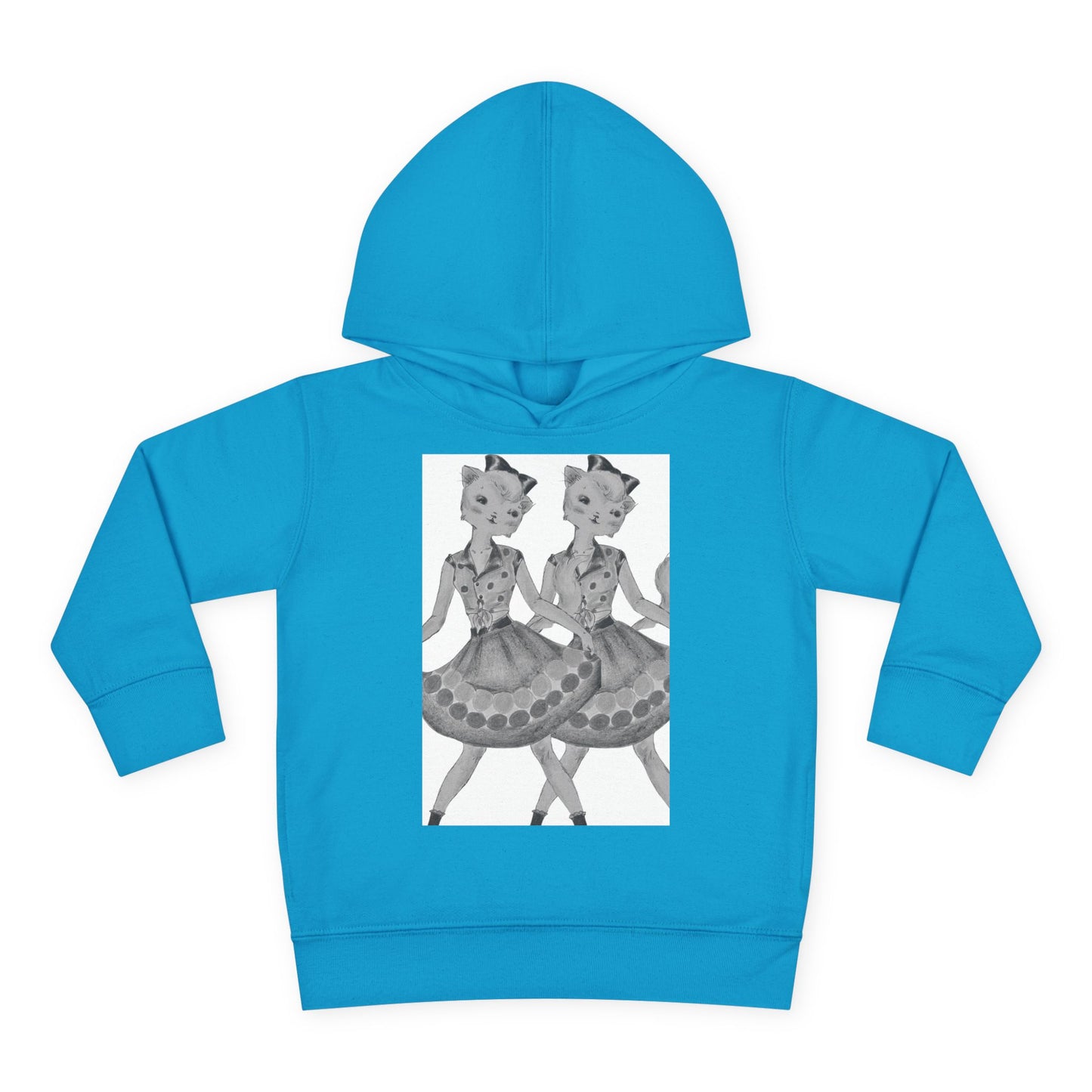 Maddie, Maddie - Dancing Kitties -Cozy Pullover Fleece Hoodie for Curious Kids