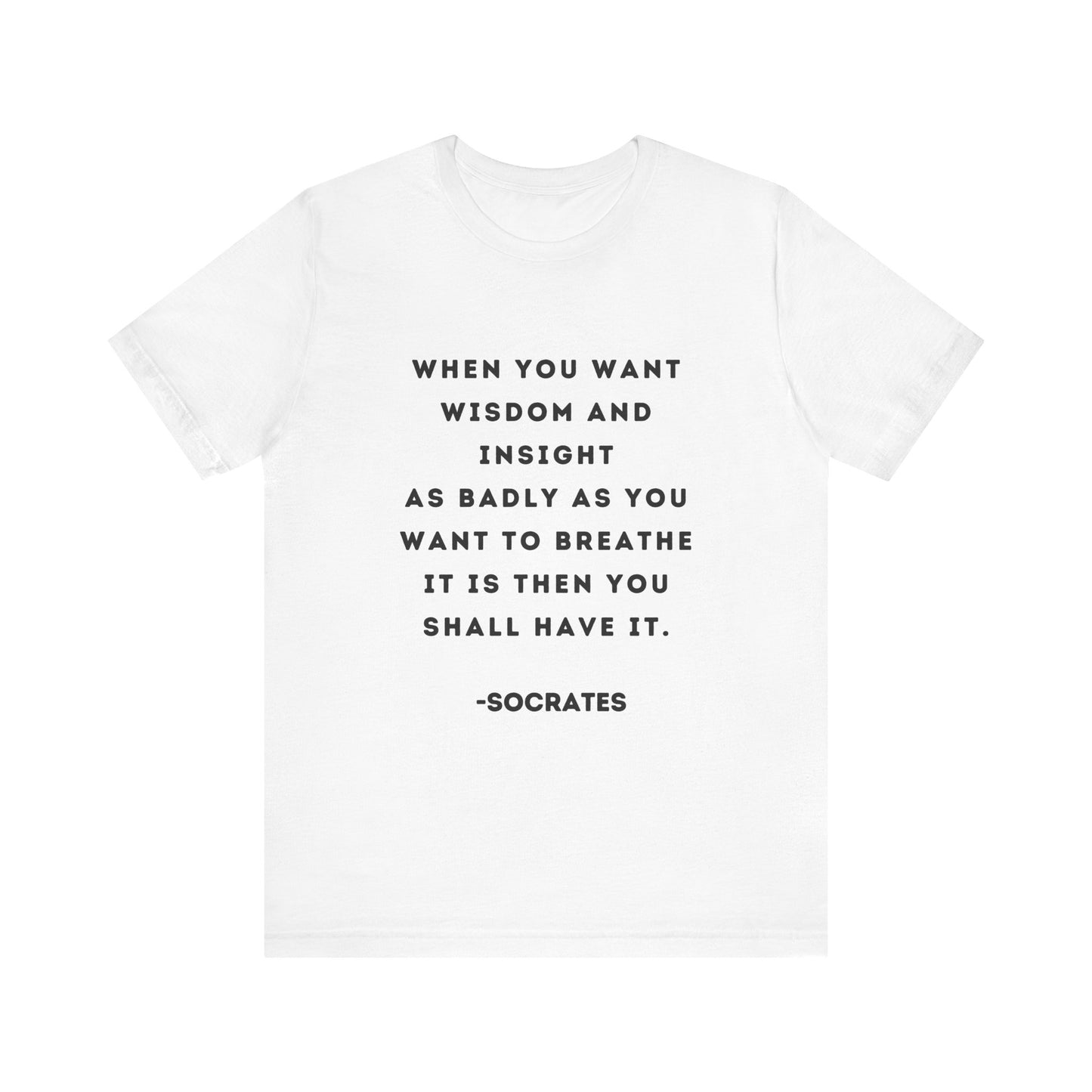 Socrates - Wisdom - Cozy, Slinky Light-Weight Ring-Spun Jersey Tee for Rest and Contemplation