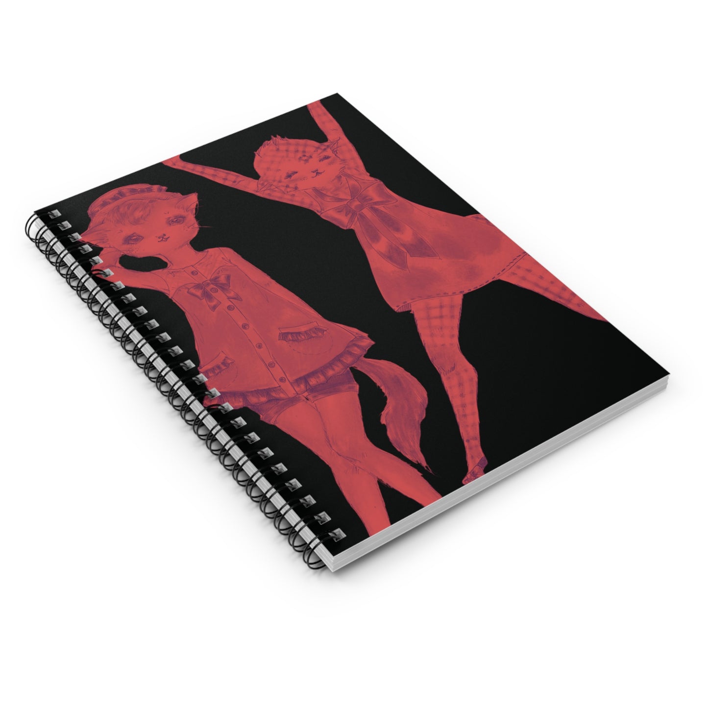 Vermillion Shimmy Kitties - Reality Doesn't Impress Me Lined Notebook For Random Thoughts