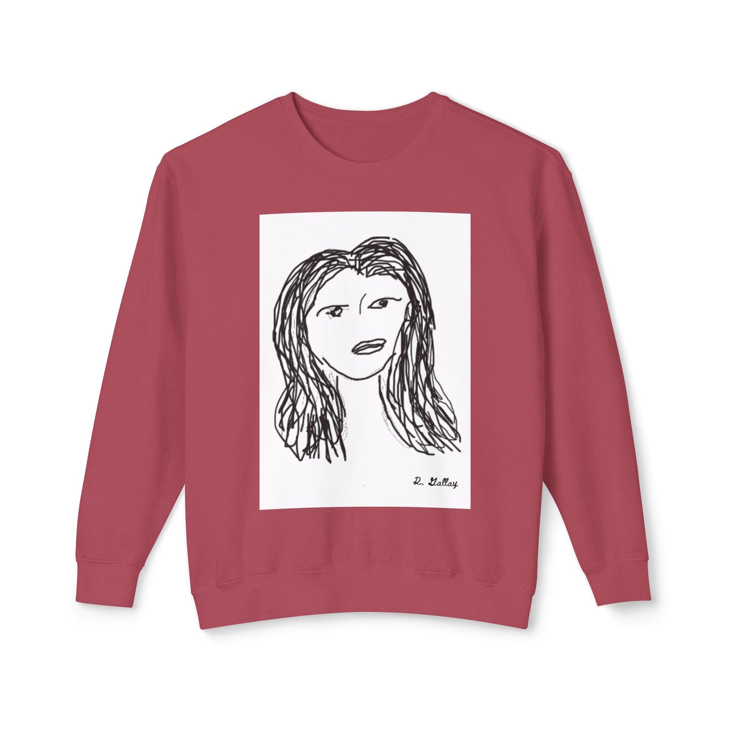 Dark Squiggles & Prose 1 by R. Gallay - Cozy Unisex Crewneck Sweatshirt For Days of Ennui