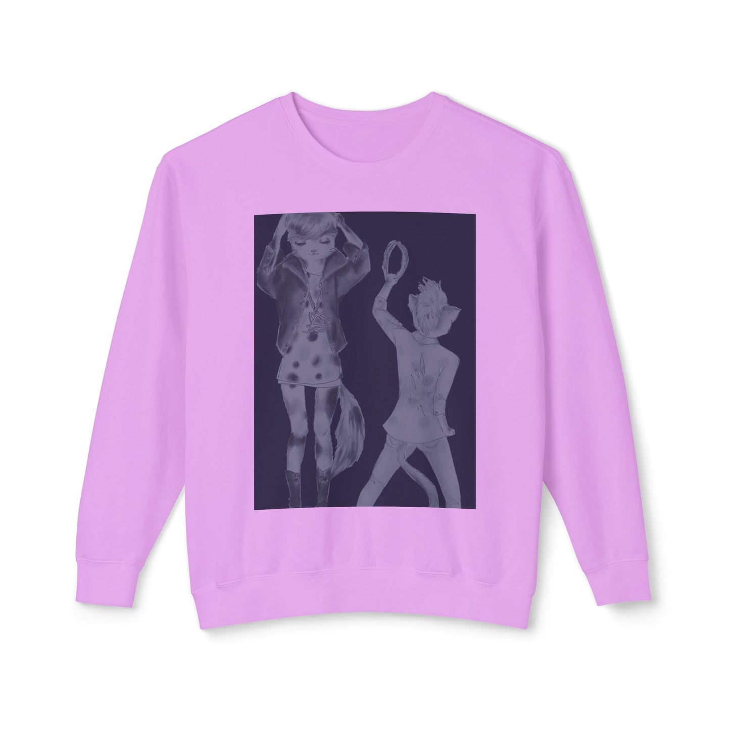 Rock On, Goth Girl Kitties - Cozy Ring-Spun Sweatshirt For Suffragettes