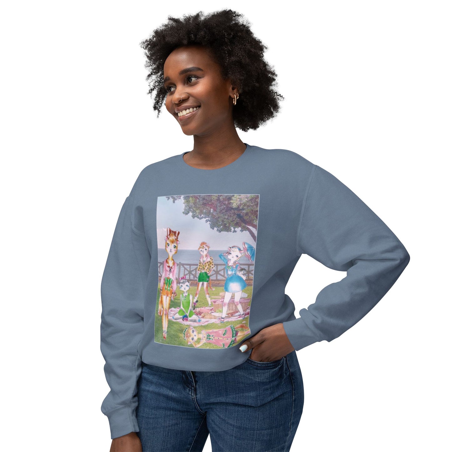 Sunday In The Park With The Anarkitties - Cozy Ring-Spun Sweatshirt For Suffragettes