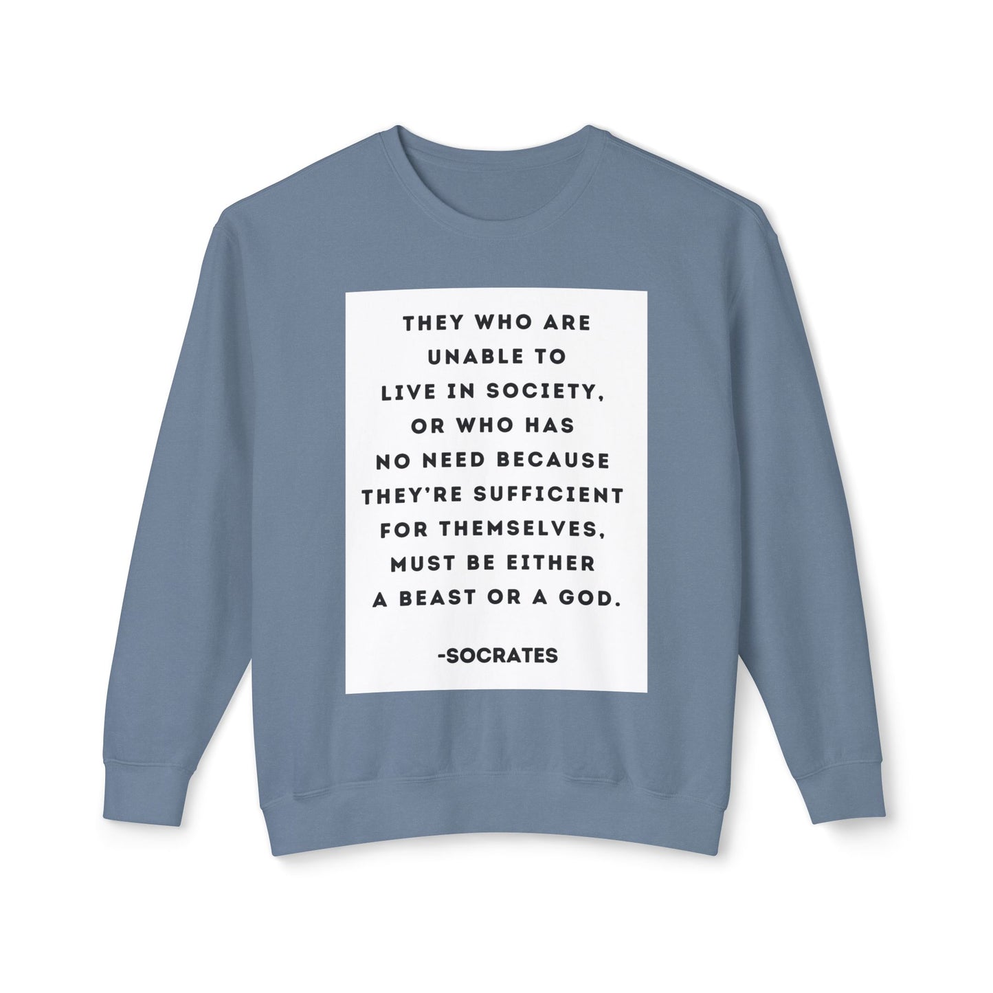 Socrates - Beast or God - Cozy Ring-Spun Sweatshirt For Suffragettes